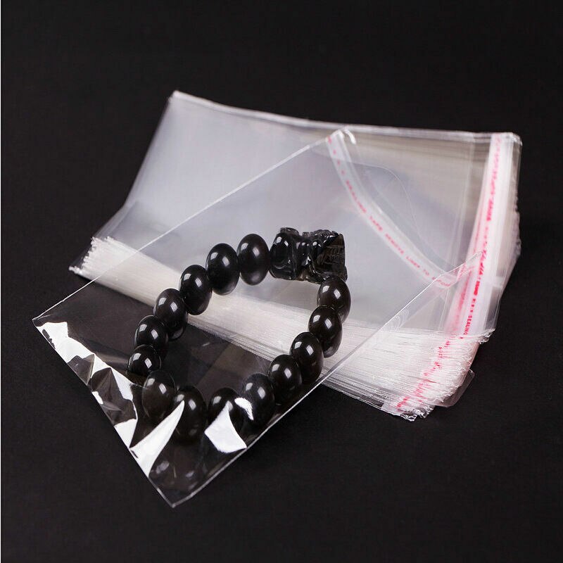 1000 Clear Cellophane Bags 10x8cm – Resealable Fold & Seal For Jewelry, DIY Packing