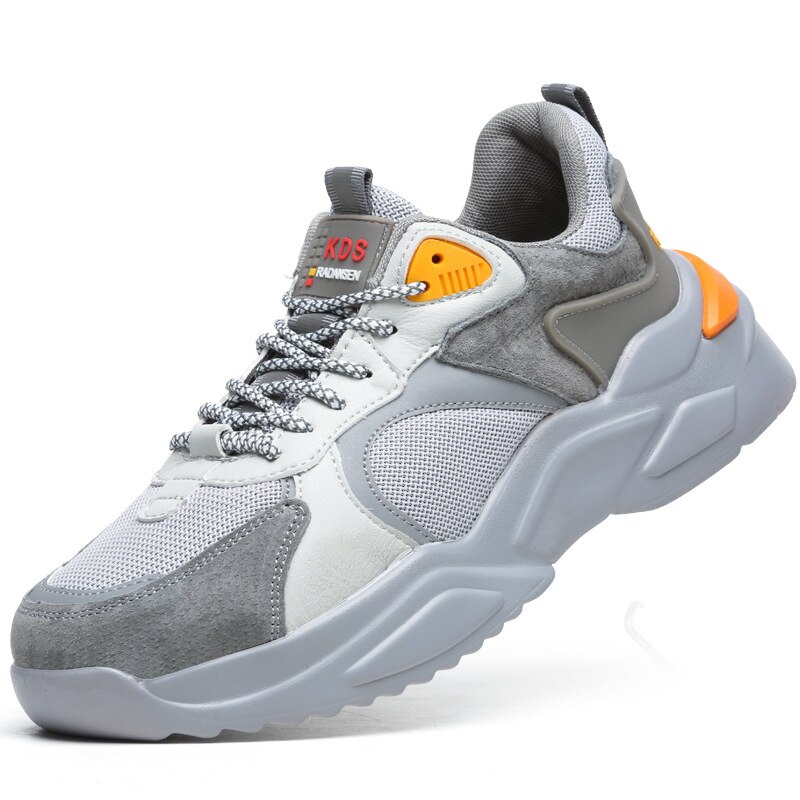 Man Lightweight Work Safety Shoes Man Safety Boots Anti-puncture Steel Toe Work Sneaker Male Anti-Smashing Construction Footwear