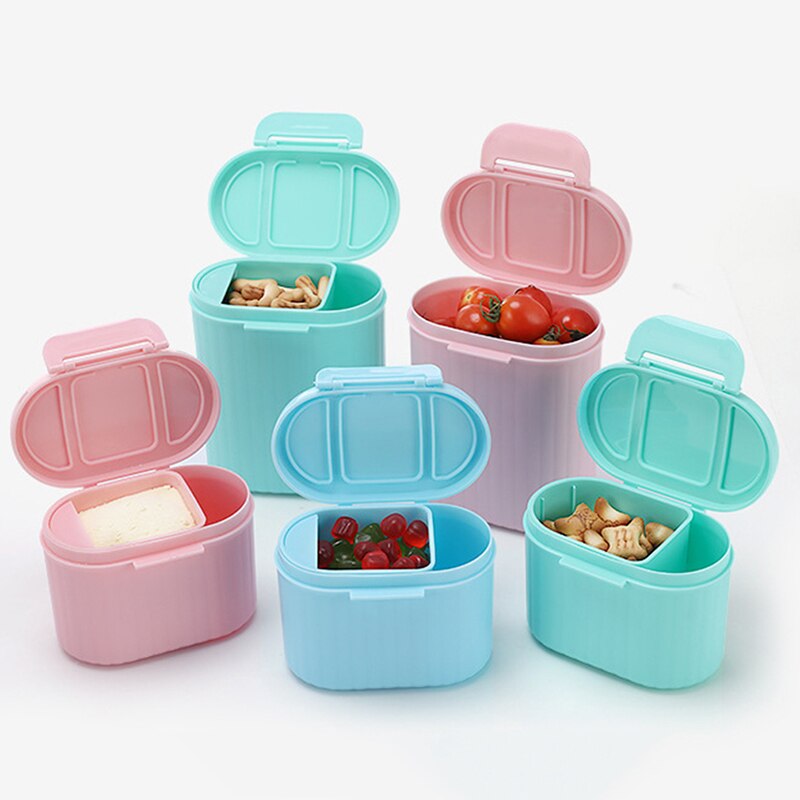 Caja de plástico de una sola capa para bebé recién nacido, contenedor portátil para almacenamiento de leche en polvo, latas de comida