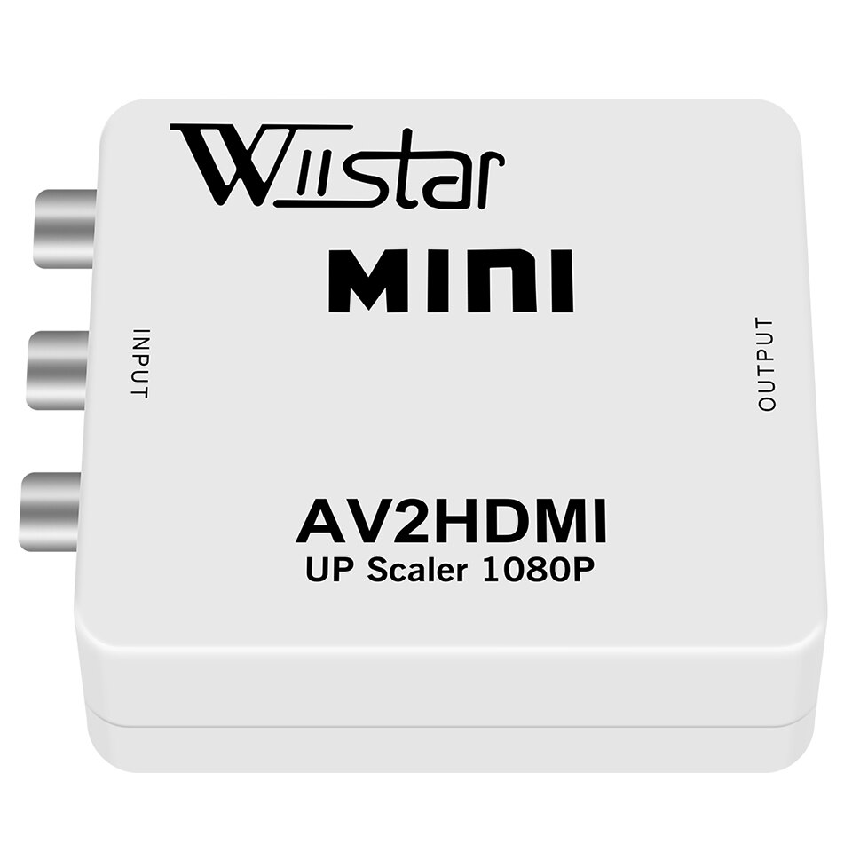 Wiistar-adaptador Mini AV2HDMI, convertidor de vídeo, 1080P, PS, 2 DV, AV, RCA a HDMI