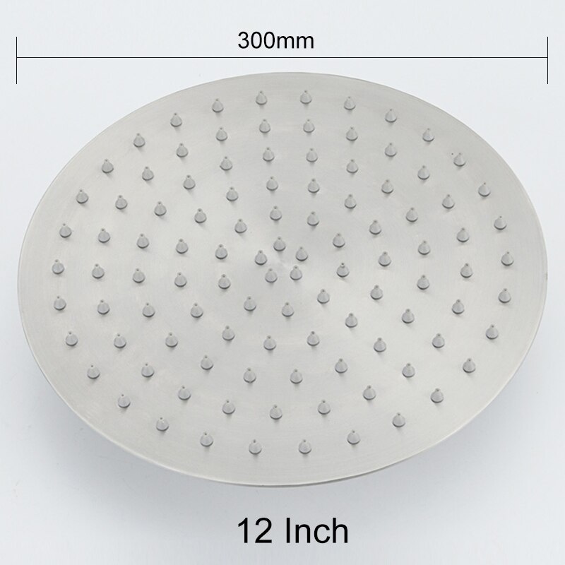 Nickel Gebürstet Edelstahl Runde Dusche Arm 1/2 &quot;Anschluss Dusche einstellen Rohr Zauberstab Montiert Arm: 12 Zoll Dusche