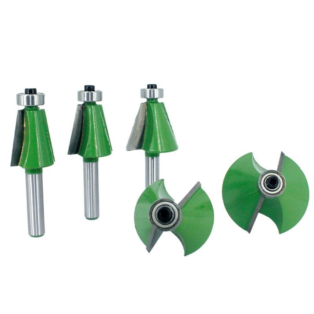 5pcs/set Shank Chamfer Router Bit Different Degrees Milling Cutter For Wood Woodworking Trimming Machine Tool