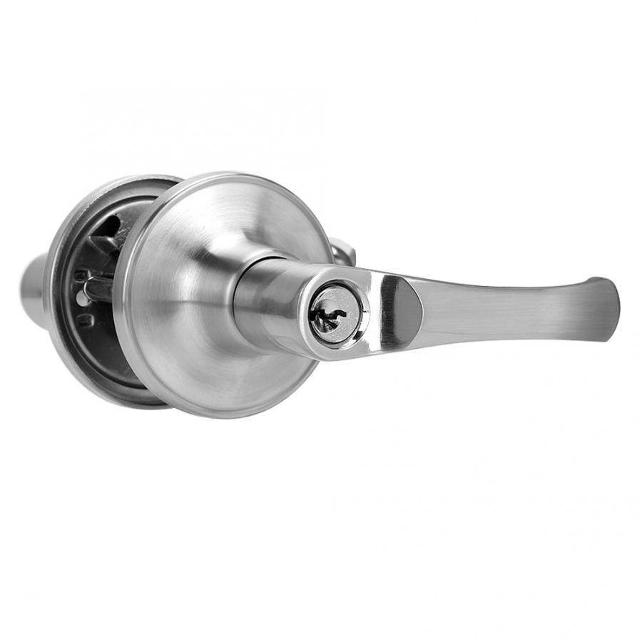 Zinc Alloy Entrance Bedroom 3 Lever Door Handle Lock for Right & Left Side Bedroom Door Lock