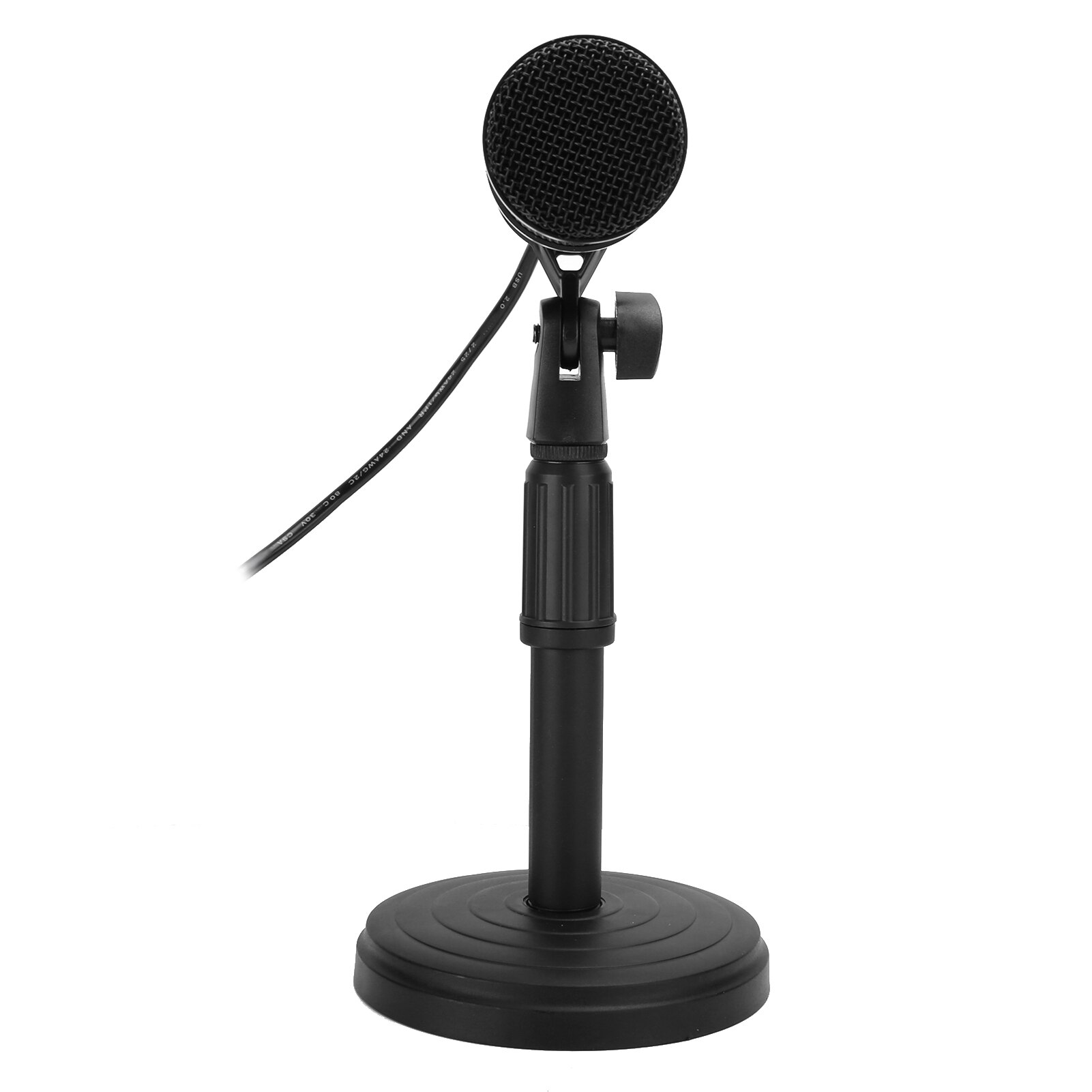 Game Microphone Desktop Base Retractable Stand USB Microphone Computer Condenser Drive-Free Game Mic Condenser Microphone