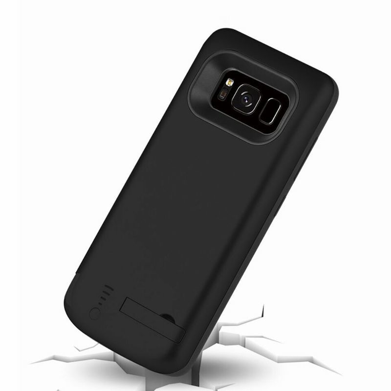 S8 S9 Batterie étui pour samsung Galaxy S8 S9 Plus 6500 Mah Chargeur de Batterie Externe Portable batterie externe Pack Housse Avec Cale