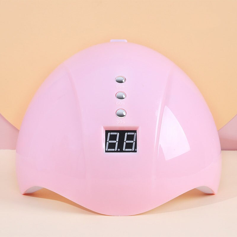 Mini Nail Dryer Led Uv Lamp 36W Voor Alle Gels 12 /18Leds Uv Lamp Voor Nagel Machine curing 30 S/60 S/99 S Timer Usb Connector: 5B Pink