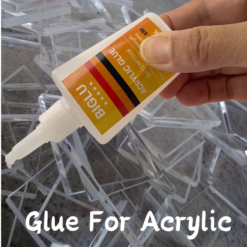 Transparenter flüssiger Sofortkleber für Acryl, organisches Glas, PMMA-Gremium, PC, 30 Sekunden schnelles Binden, wasserfester Kleber