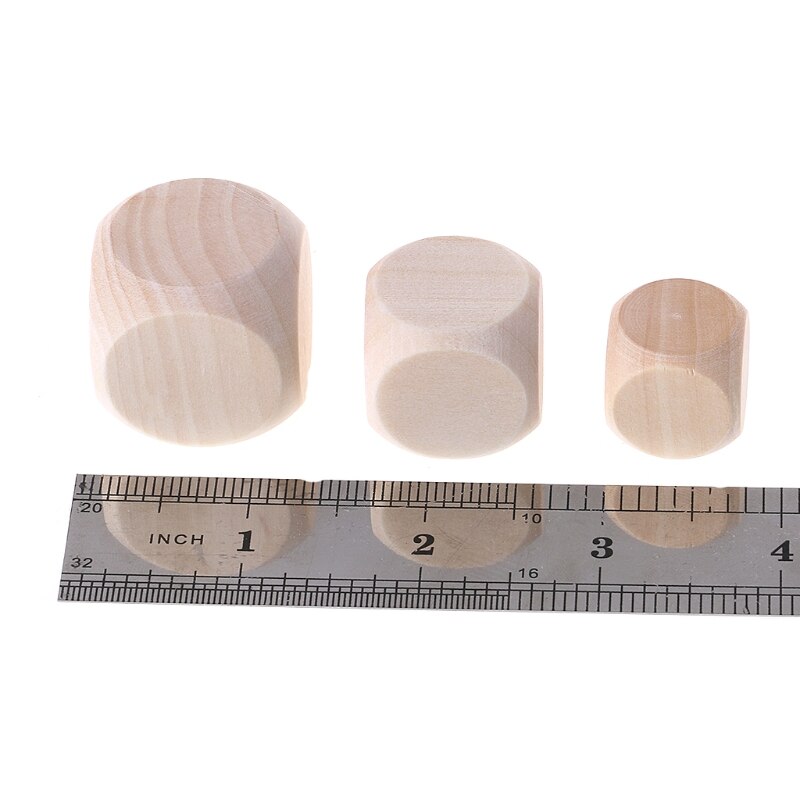 Dados de madera en blanco para niños, Impresión de grafiti grabado, Juguetes DIY, juegos de familiar O11 19, 20mm, 25mm, 30mm, 5 uds.