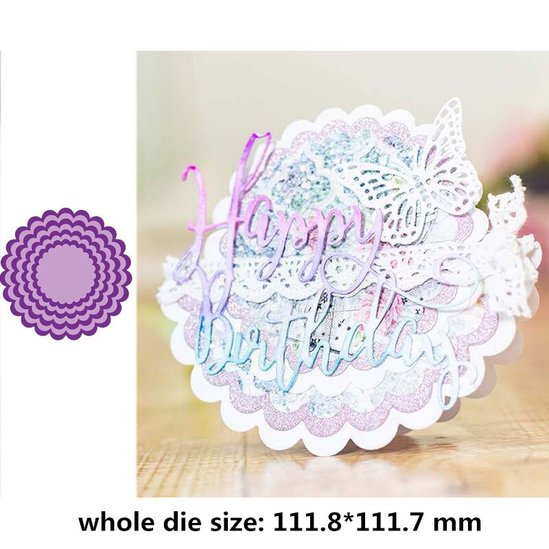 July Core Frame Dies Stitched/Scalloped/Torn-Edge-Oval/Circle/Square/Heart Metal Cutting Dies for Scrapbooking and Cards: 12