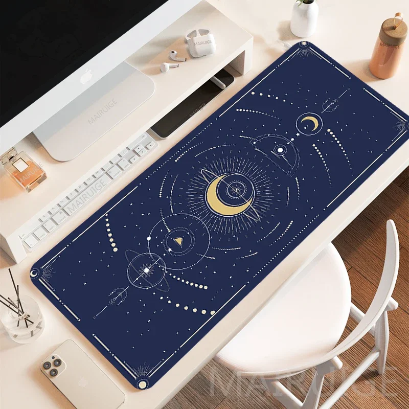 Kawaii Moon Star Podkładka pod mysz Girly Accessory Playmat Cute Carpets 400x900 Podkładka pod mysz Laptop Gamer Purple Pink Magic Duża klawiatura: XXL / orange