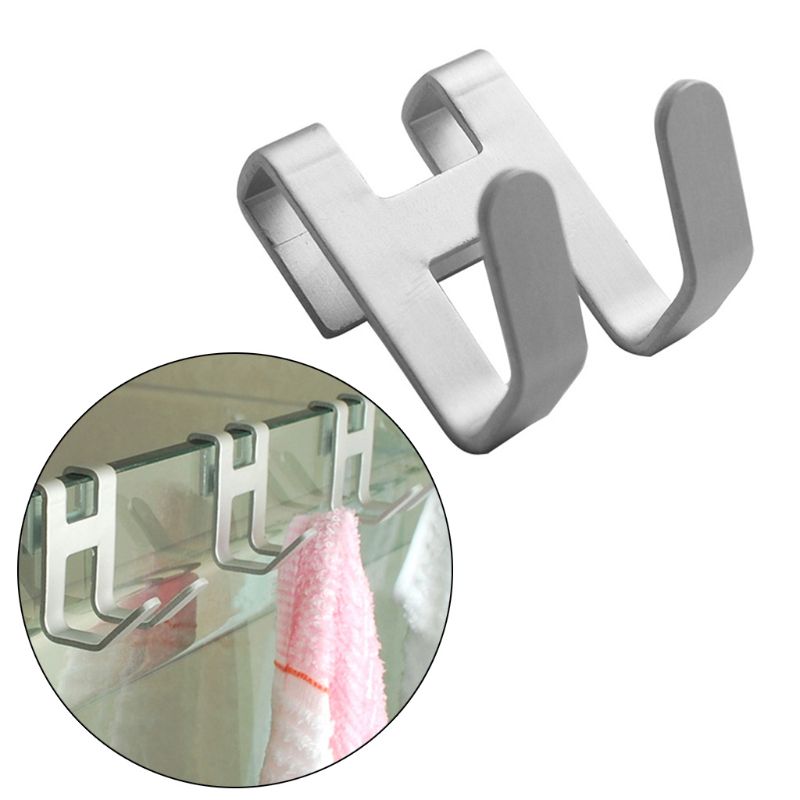 Ruimte aluminium metalen deurhaak punch-free wandhanger handdoekhouder