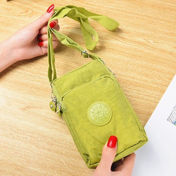 Lady Purses Zipper Coin Purse Women Canvas Fabric Wallets Clutch Woman Wallet Cards ID Holder Moneybag Pocket Bag: Green