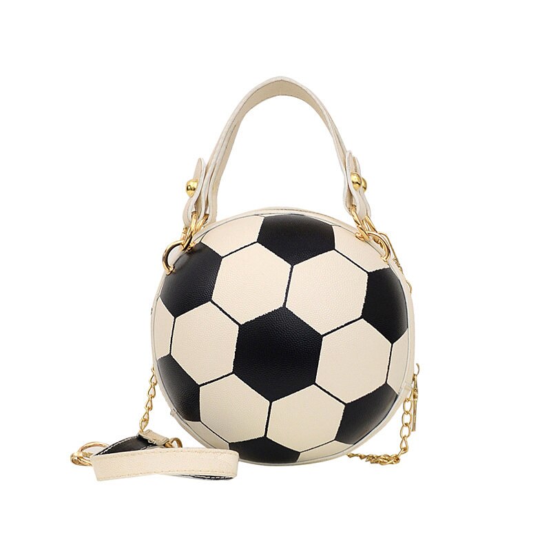 Sacos crossbody para senhora acrílico 2020 novo saco de mão sacos mensageiro basquete futebol em forma moda feminina sacos ombro único: White