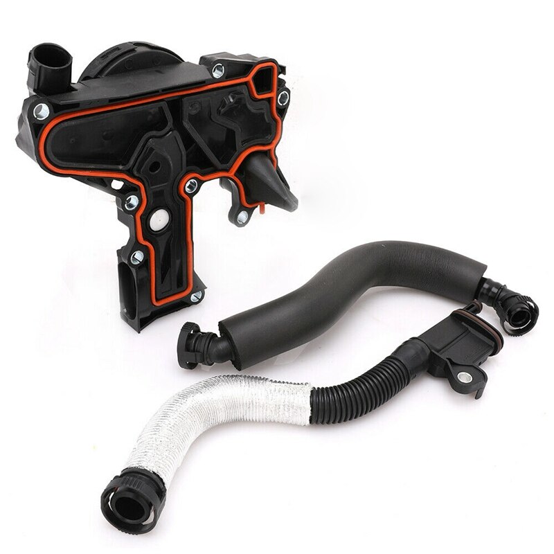 Olie-waterafscheider met 2 slangen pcv-klep carter voor  a3 a4 a5 q3 q5 06 h 103495 06 h 103495a