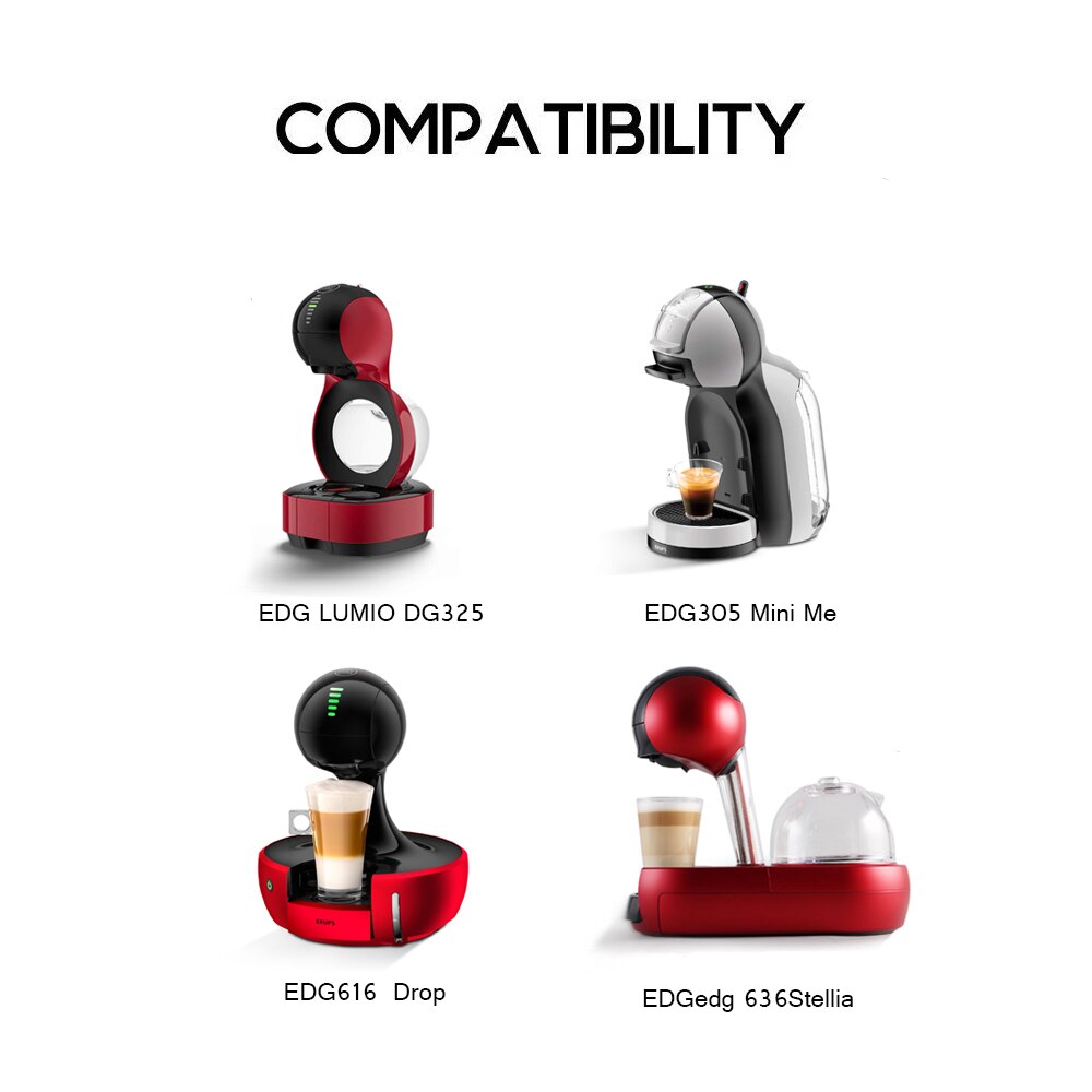Reusable Coffee Capsule Cup Comaptible For Nescafe Dolce Gusto Lumio Refillable Filter Stainless Steel Body Original Lid