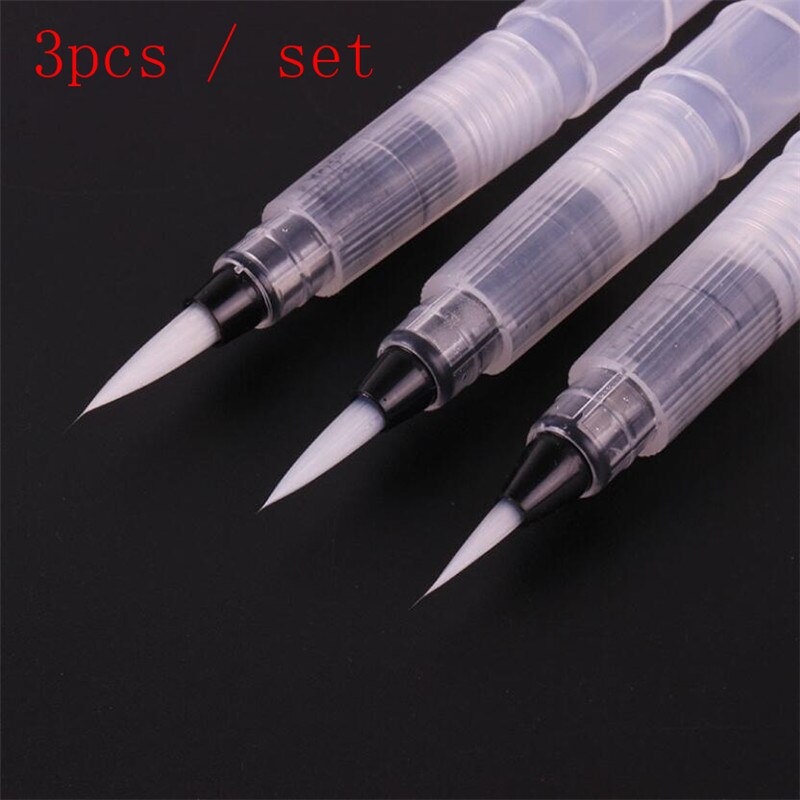 3 Stks/set Coloring Water Schilderen Pen Fondant Cake Decoratie Plastic Aquarel Diy Fondant Cake Decorating Bakken Tools: 3pcs