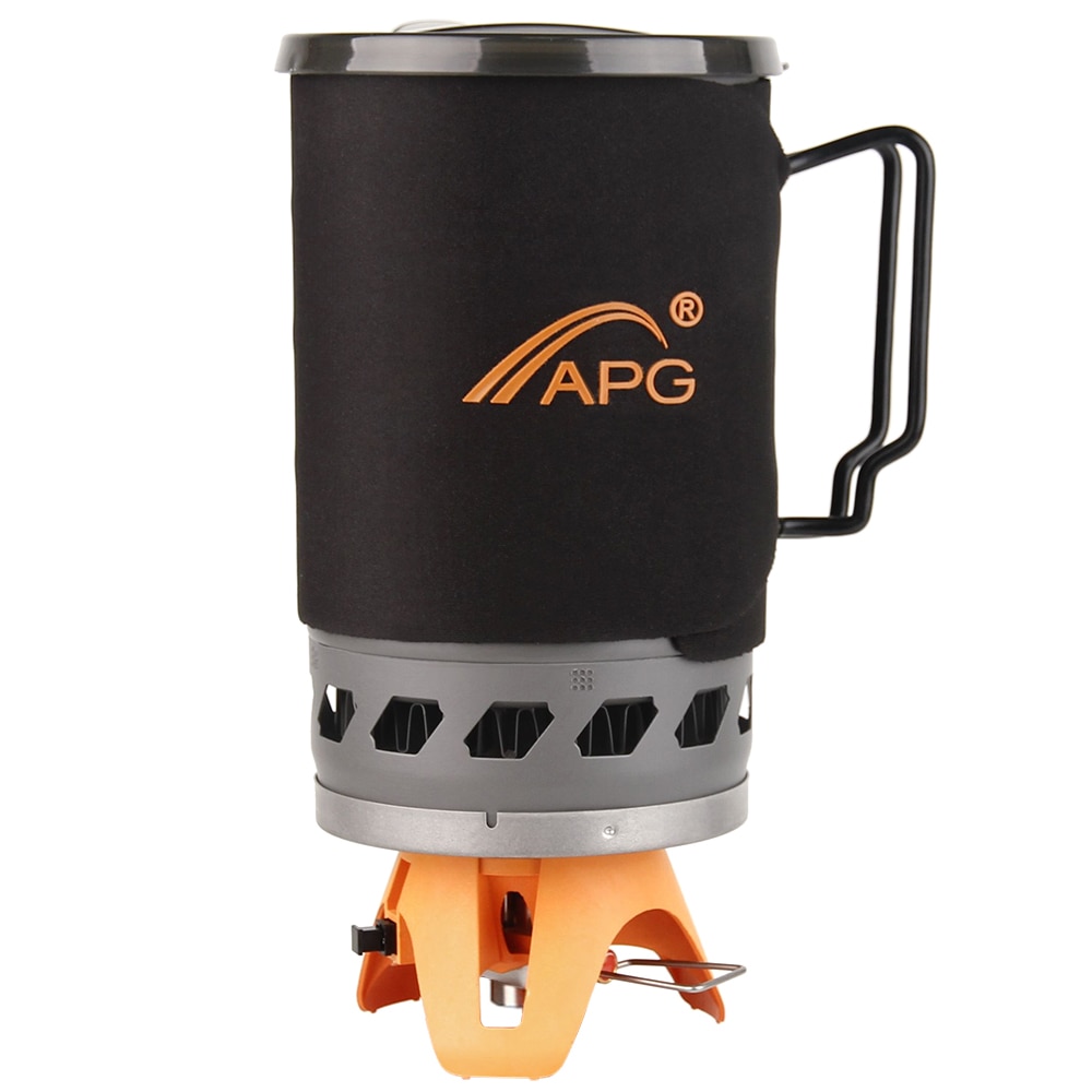 draussen Camping Herde-einstellen 1400ML Kochen Topf Gas Herde-einstellen Camping Gasherd Feuer Gas Brenner für Camping Wandern picknick