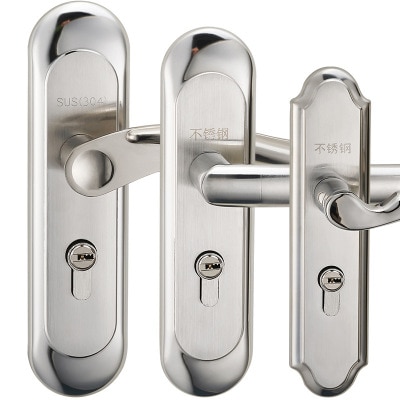 Aluminum Alloy Material Interior Door Lock Living Room Bedroom Bathroom Door Handle Lock Security Locks Packages 3 Style