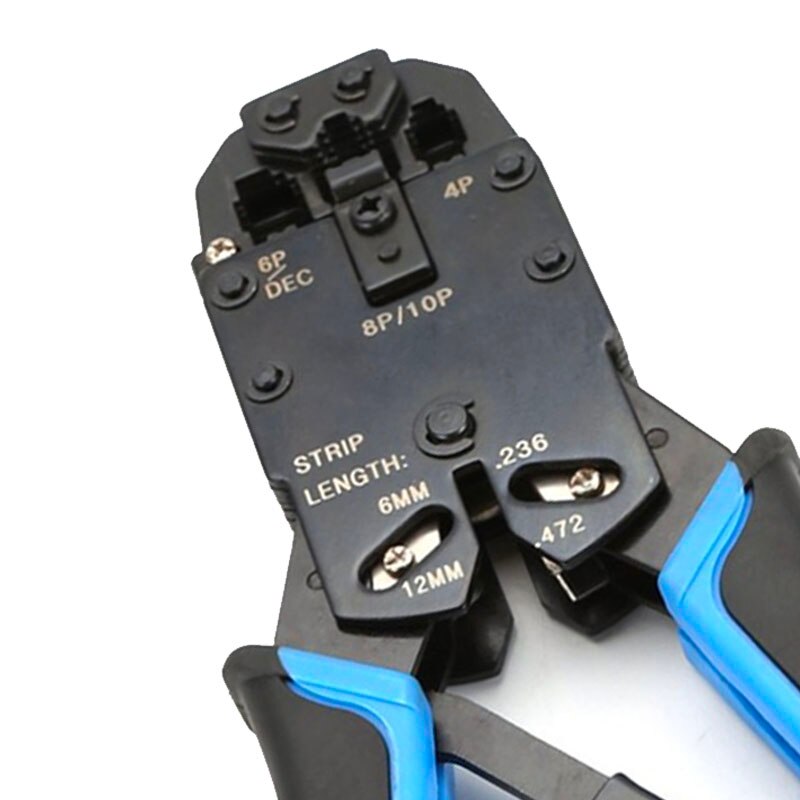 Rj45 Crimper RJ45 Crimping Tool Hand Network Tool Kit for 10P10C/8P8C/RJ-45/6P6C/RJ-12/6P4C/RJ-11/4P4C Cable Wires Pliers