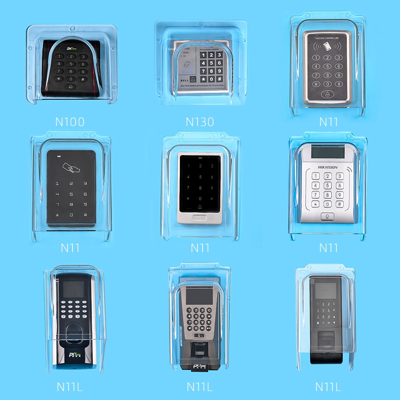 Metal Keypad Rain Cover Protection Box Transparent Plastic Rainproof Waterproof Shell for RFID Access Control System Card Reader