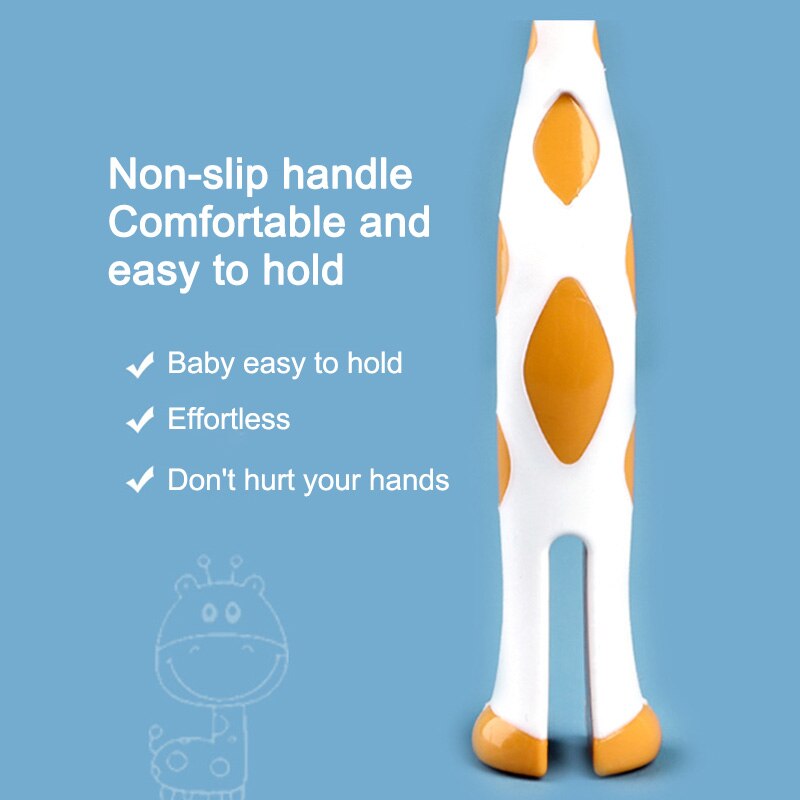 4 Stks/set Cartoon Herten Patroon Baby Tandenborstels Antislip Leuke Baby Tanden Care Kids Tandenborstel Set Baby Care