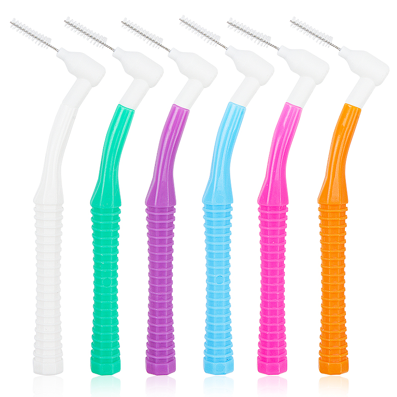 10 Pcs Orthodontic Toothpick Teeth Whitening Tooth Pick ToothBrush Oral Hygiene Care Tools L Shape Push-Pull Interdental Brush