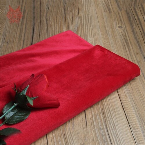 Tela China barata, tejido de terciopelo ponderado para vestido de invierno, abrigo, telas de terciopelo sólido multicolor, tecidos, stoffen tissu SP5606: Color 1 red