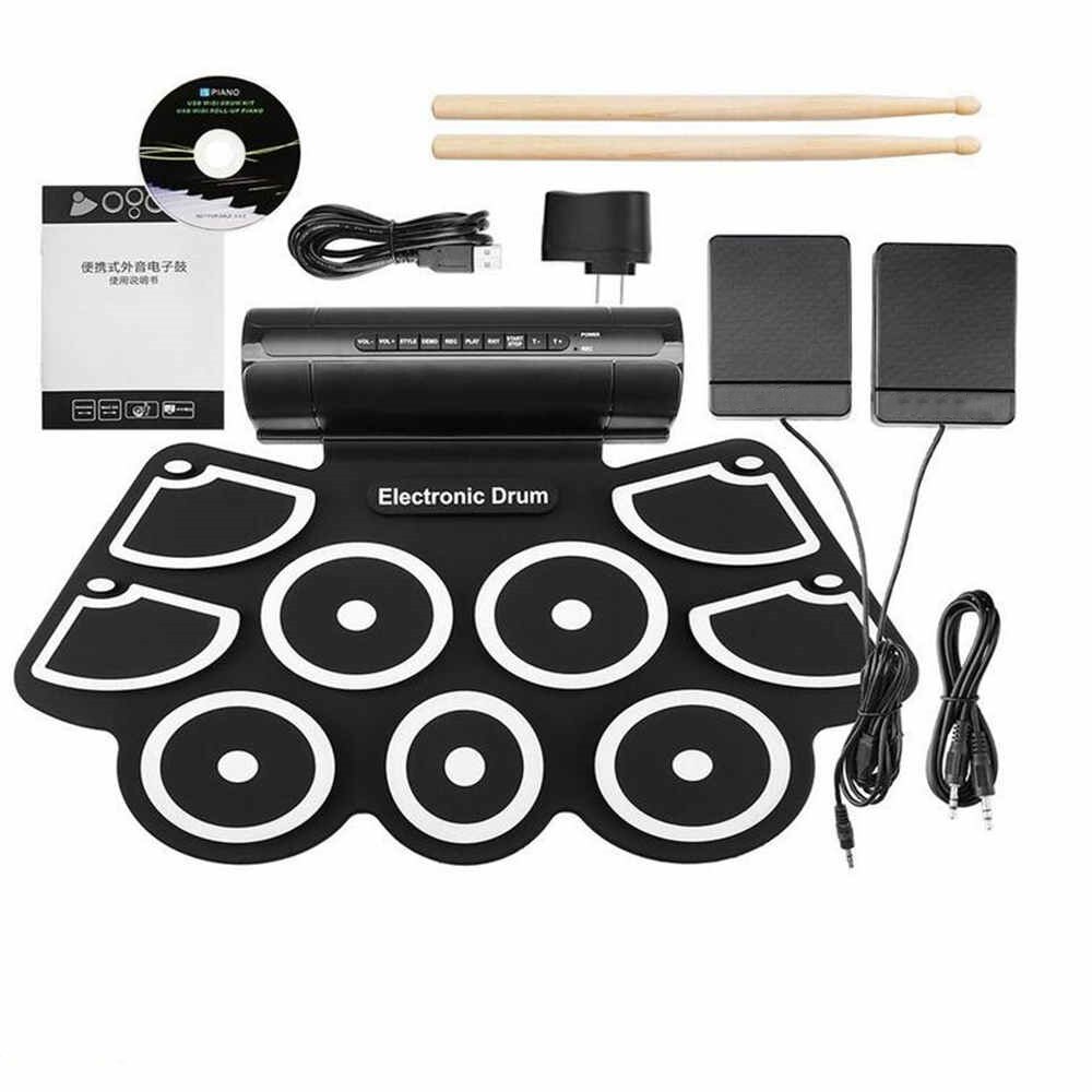 Draagbare Elektronische Drum RollUp Drum Set Ingebouwde Luidsprekers