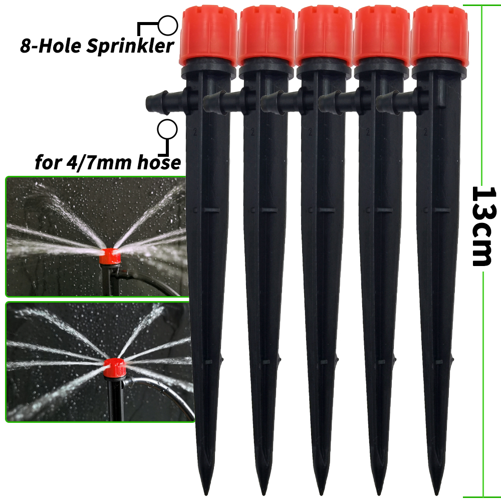 oasi irrigazione da giardino irrigazione a goccia irrigatore regolabile gocciolatore a 360 gradi inserimento a terra in forma 4/7mm tubo flessibile serre Iarda