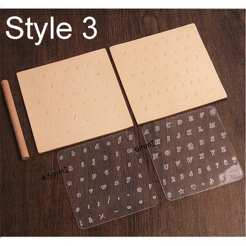 Handmade leather DIY leather letter printing digital printing art leather carving tool set combination: Style 3