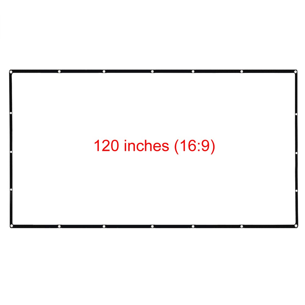 120-inch Projector Screen Anti-Crease Foldable Indoor Outdoor Projector Screen for Home Theater 16:9 HD Portable Projection
