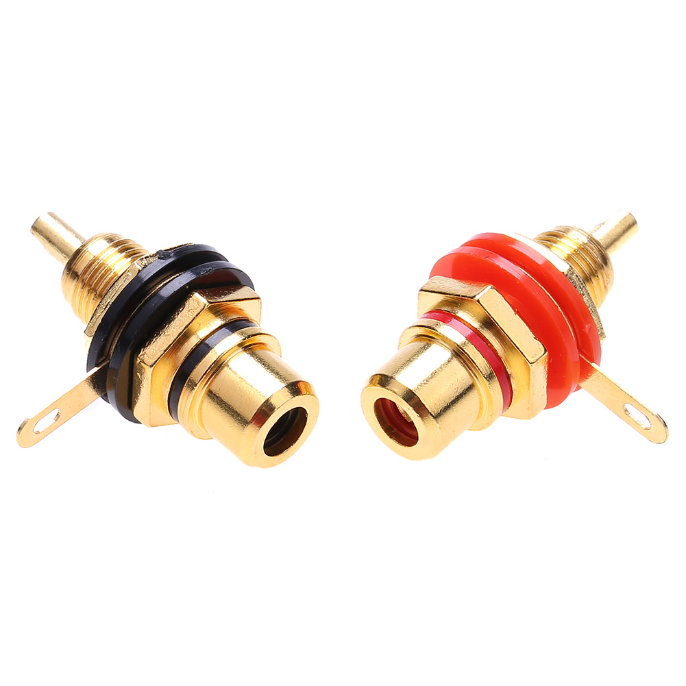 1-5 Paare rca Buchsen stecker Chassis Tafel montieren Adapter Audio- Stecker Mini Zink legierung Vergoldung Audio- Terminal Stecker