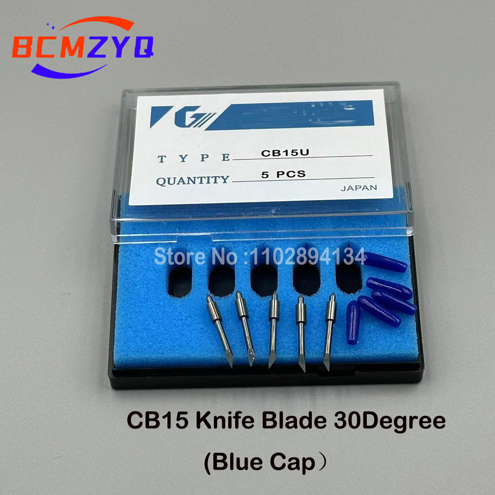 5Stck für Graph tec ce5000 ce6000 fc8600 Messerklinge schneiden cb09 cb15 CB09UA-5 CB15UA-5 Hartmetall klingen 30/45/60 Grad: schwarz auf grün