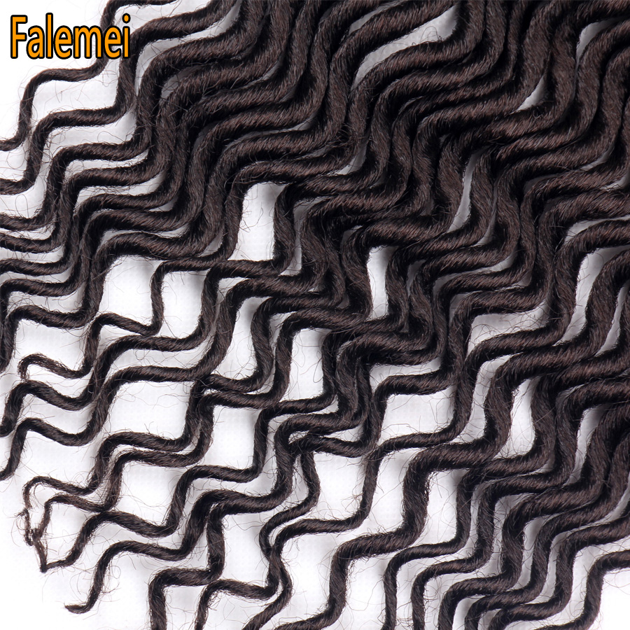 FALEMEI-Faux cheveux bouclés et doux | 18 pouces, 60g, 24 racines/paquet, tresses au Crochet profond, Extension de cheveux style bohémien