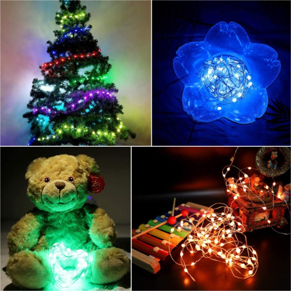 LED Bluetooth Lights RGB 5V Waterproof String Curtain Garland Year Lighting USB Fairy Sandlot Festoon Light