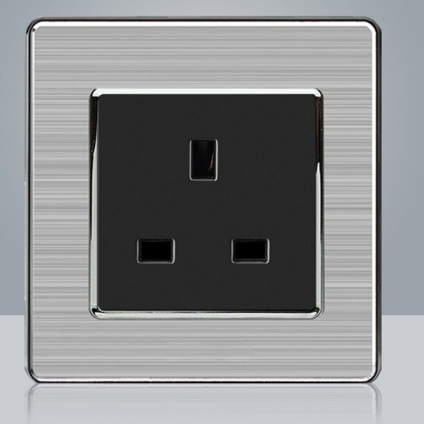 86 typ LED gelegentliche punkt schalter spiegel acryl haushalt edelstahl gebürstet Tafel 1/2/3/4 Gang 1 Weg 2 Weg schalter: 86 UK