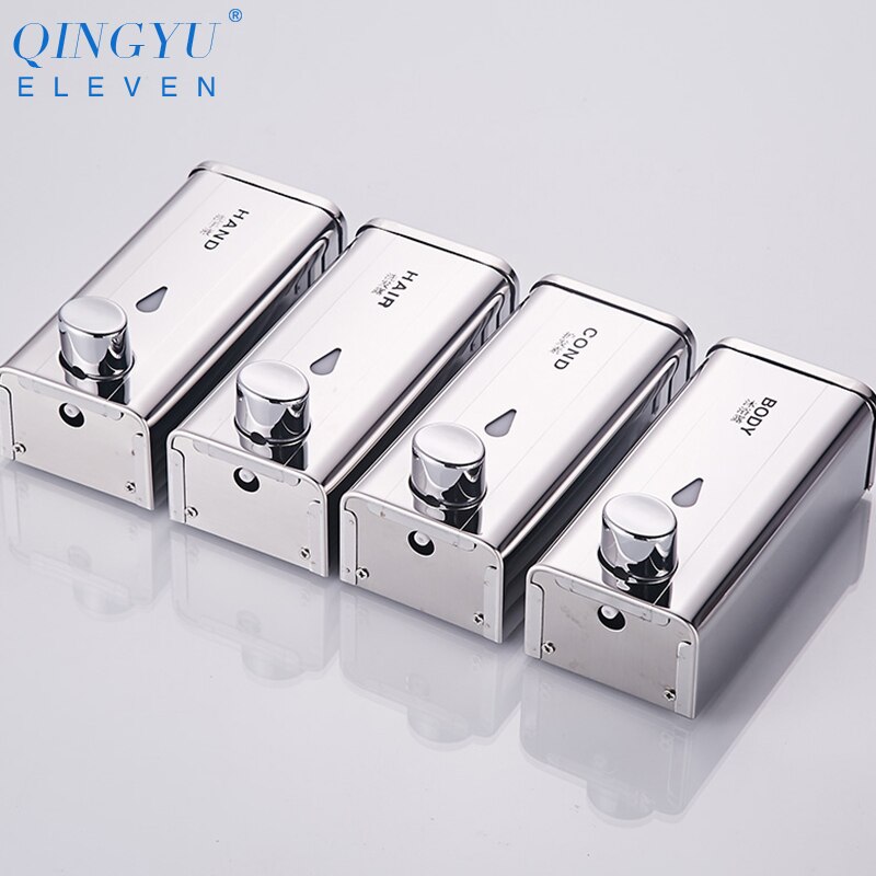 500ml Stainless steel soap dispenser wall mounted bathroom Hotel shampoo lotion liquid soap dispenser hand soap dispenser