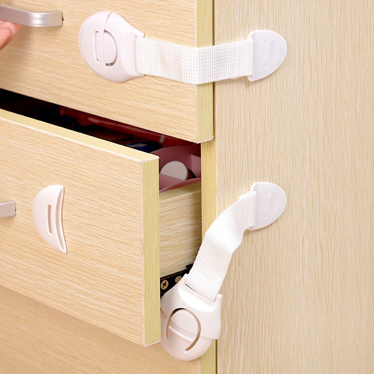 2 Stuks Baby Veiligheid Bescherming Lock Anti-Snuifje Hand Koelkast Ladeblokkering Kind Lock-Out Functie Multi-functie Kind Veilige Sloten: A