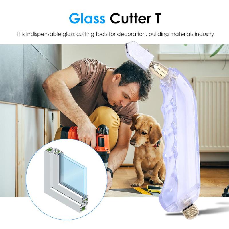 Grip 0iled Glass Cutter Tungsten Carbide Stained Tools for 1-15mm Cutting