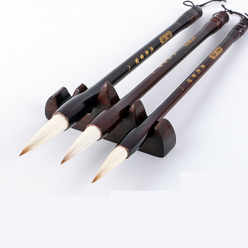 Chinese Traditional Calligraphy Brush Pen Hopper-shaped Brush Woolen Weasel Multiple Writing Painting Supply L/M/S