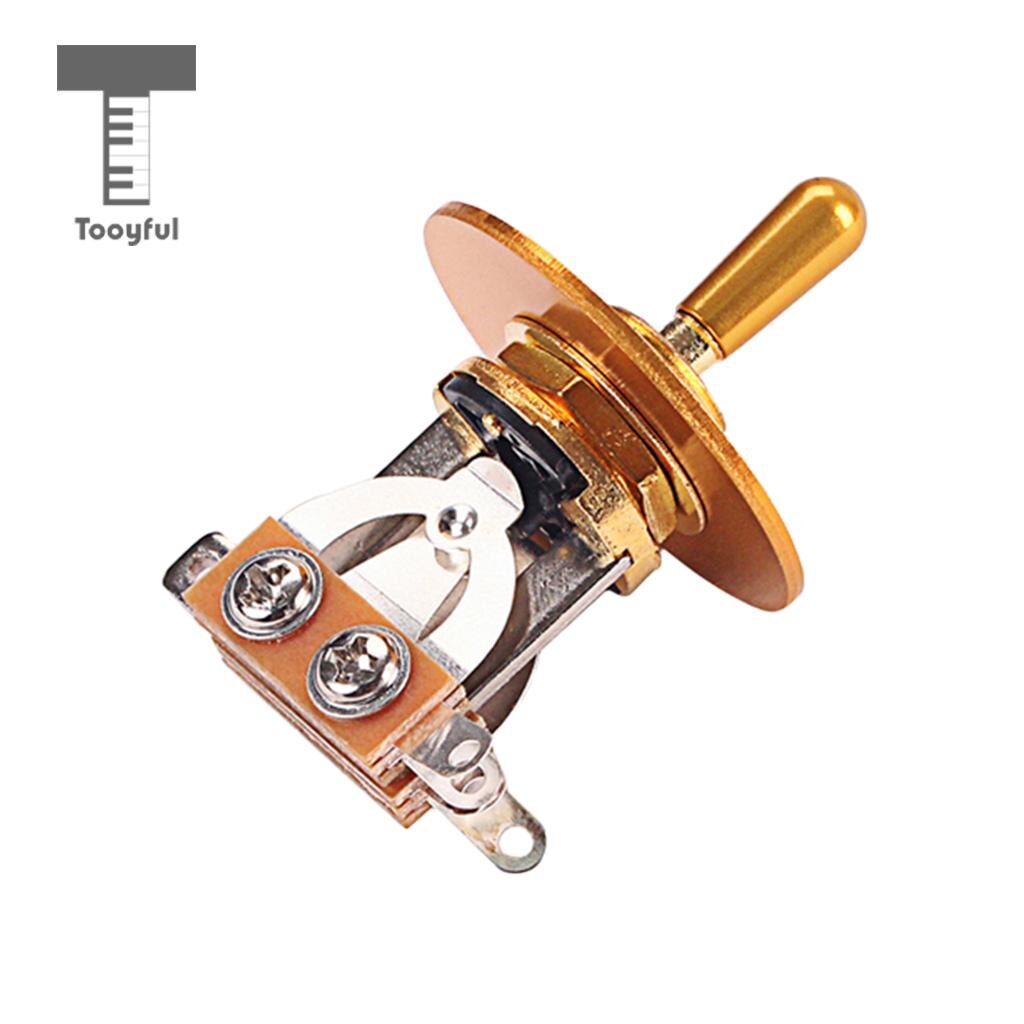 Tooyful Electric Guitar 3 Way Toggle Switch with Rhythm Treble Washer Ring Set Musical Intrument Parts