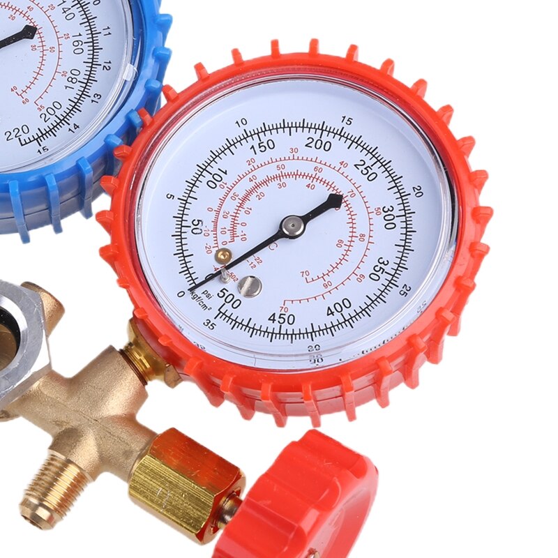 Ac diagnostisk manifold freon gauge slangesæt, der oplader  r134a r12 r22 r502 køleskabe