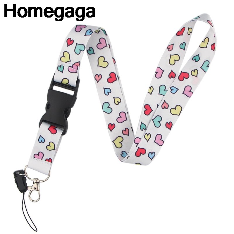 Homegaga Liefde Harten Paar Lanyards Nekkoord Id Badge Telefoon Houders Ketting Voor Sleutels Id Badge Houders Singels Linten D2324