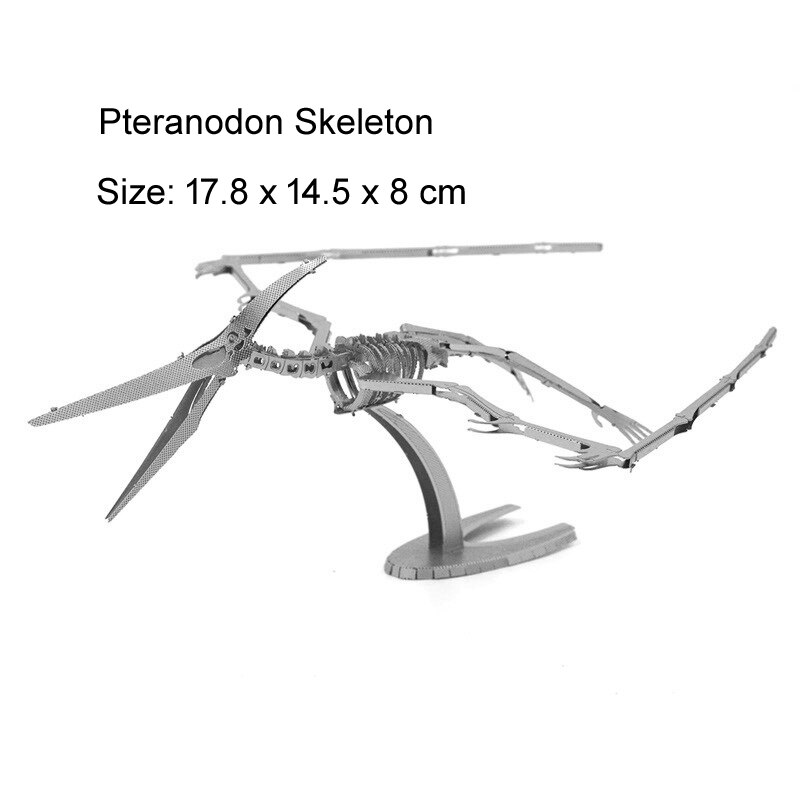 Jurassic Park 3D Metal Puzzle dinosaur Skeleton Tyrannosaurus Rex model KITS Assemble Jigsaw Puzzle Toys For Children: 135-pteranodon