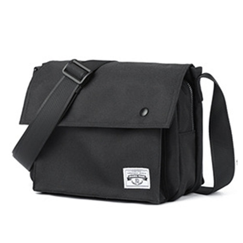 2020 na moda masculina bolsa de ombro à prova dwaterproof água simples moda saco do mensageiro dos homens casual saco do mensageiro dos esportes saco da juventude saco de escola: black L