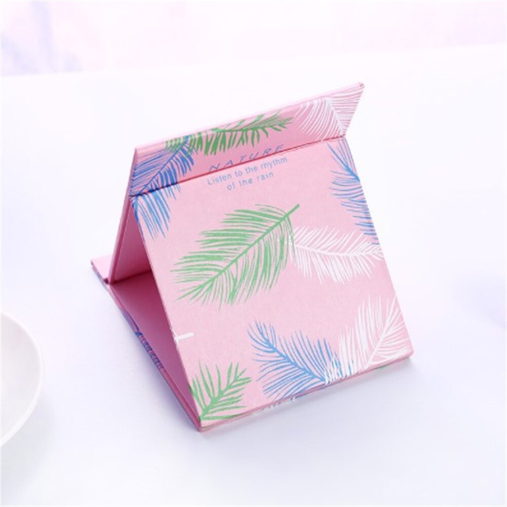 Espejo plegable de maquillaje para dormitorio, vestidor de escritorio de libros, bonito espejo grande portátil plegable para estudiantes, espejo plegable de escritorio: Style 1