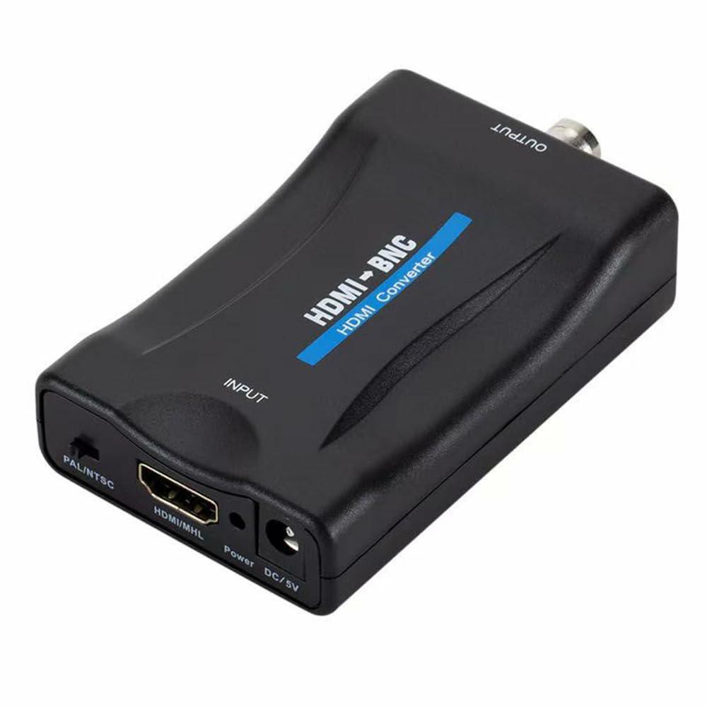 HDMI to BNC Converter Video Adapter - Convert HDMI to Coaxial Analog CVBS Signal for TV, Monitor, VCR, DVR