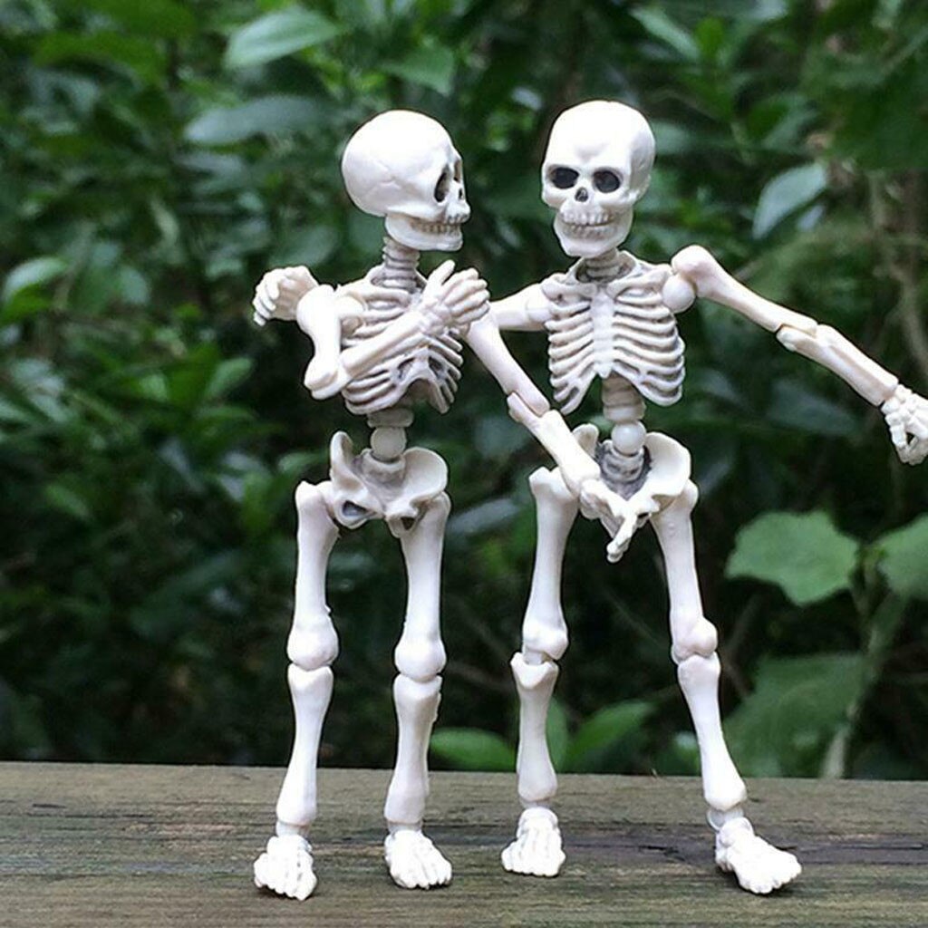 Halloween Beweegbare Skelet Menselijke Schedel Model Full Body Mini Figuur Doll Speelgoed Voor Kinderen Verjaardagsfeestje Kerstcadeau