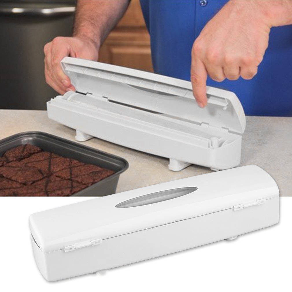 Food Plastic Cling Wrap Dispenser Preservative Film Cutter Kitchen Tool Accessories