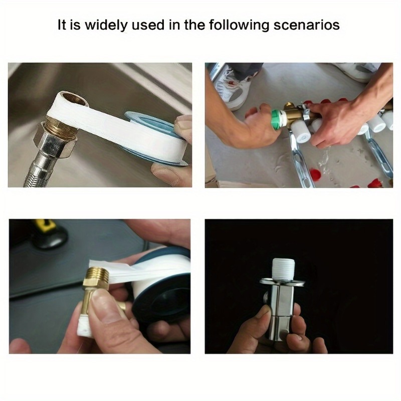 Nastro per tubi dell'acqua in PTFE da 4 m Nastro sigillante senza olio Nastro sigillante per filettatura di raccordo Nastro sigillante per filettatura per tubi bianchi Nastro per materia prima Essenziale per la casa